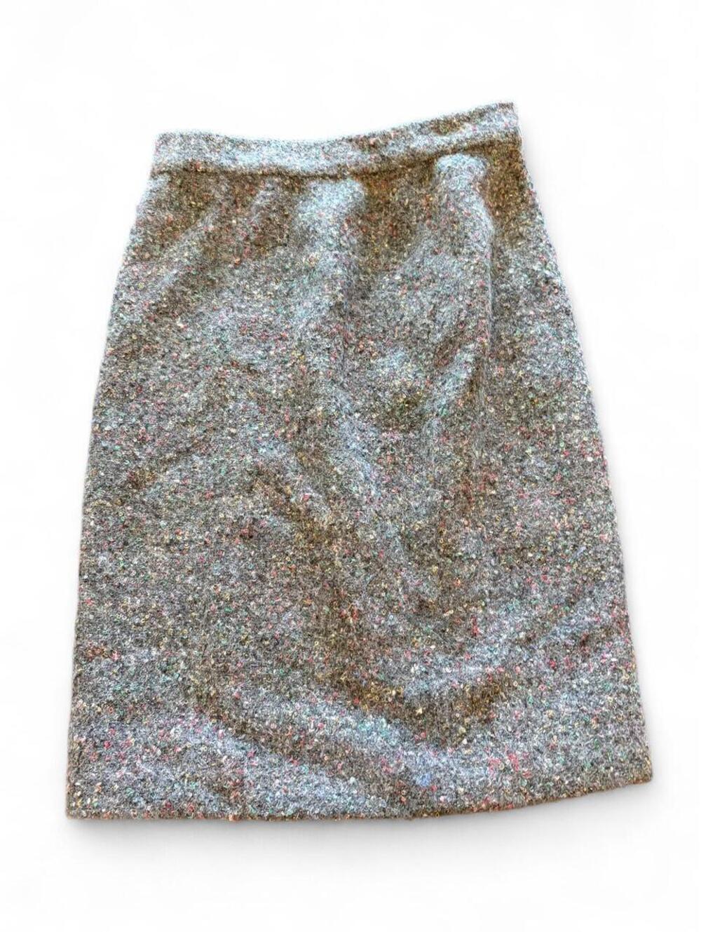 Gorgeous Atelier Eva Devecseri Wool-Blend Confetti Tweed Skirt